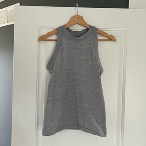 Athleta renew gray ribbed racerback tank top